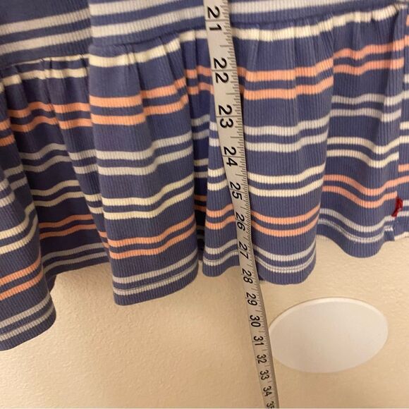 Levis girls stripe blue cotton stretch basic long sleeve ribbed dress tiered 7/8 - Picture 4 of 8